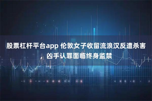 股票杠杆平台app 伦敦女子收留流浪汉反遭杀害，凶手认罪面临终身监禁