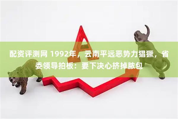 配资评测网 1992年，云南平远恶势力猖獗，省委领导拍板：要下决心挤掉脓包