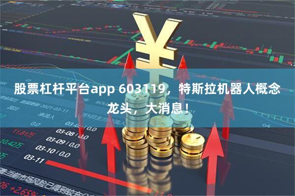 股票杠杆平台app 603119，特斯拉机器人概念龙头，大消息！