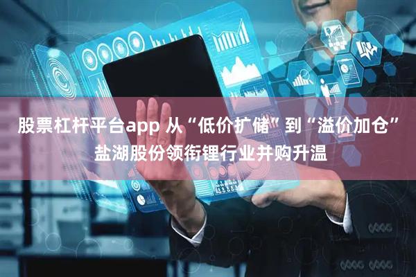 股票杠杆平台app 从“低价扩储”到“溢价加仓” 盐湖股份领衔锂行业并购升温