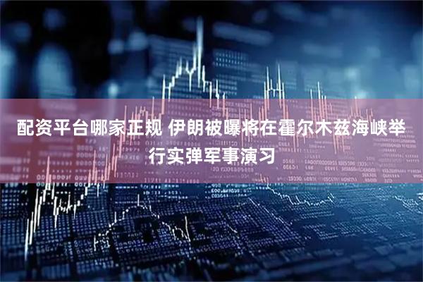 配资平台哪家正规 伊朗被曝将在霍尔木兹海峡举行实弹军事演习